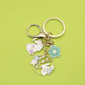 Metal Sakura Rabbit Keychain For Car Bag Charm Gift view 1