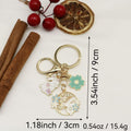 Metal Sakura Rabbit Keychain For Car Bag Charm Gift view 2