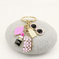 Metal Enamel Fashion Girl Keychain Bag Charm Gift view 3