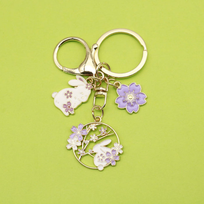 Metal Cute Rabbit Keychain Bag Charm Gift