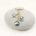 Metal Enamel Shell Starfish Keychain For Women's Bag Charm view 3