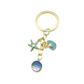 Metal Enamel Shell Starfish Keychain For Women's Bag Charm view 5