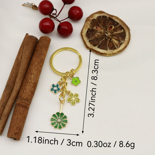 Metal Lucky Clover Keychain Phone Bag Charm Gift Accessory