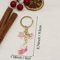 Zinc Alloy Shell Starfish Pearl Keychain Bag Charm view 2