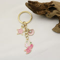 Zinc Alloy Shell Starfish Pearl Keychain Bag Charm view 4