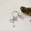 Antique Silver Metal Tree Wing Heart Keychain Inspirational Gift view 4