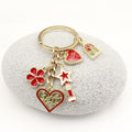Zinc Alloy Enamel Magic Wand Keychain Valentines Bag Charm view 4