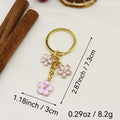 Metal Cute Cherry Blossom Flower Keychain Cup Bag Car Charm view 2