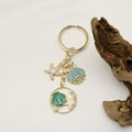 Metal Shell Starfish Enamel Keychain Ocean Bag Charm Gift view 4
