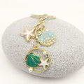 Metal Shell Starfish Enamel Keychain Ocean Bag Charm Gift view 3