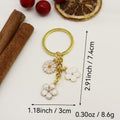 Zinc Alloy Colorful Flower Keychain Bag Charm Wholesale Gift view 2