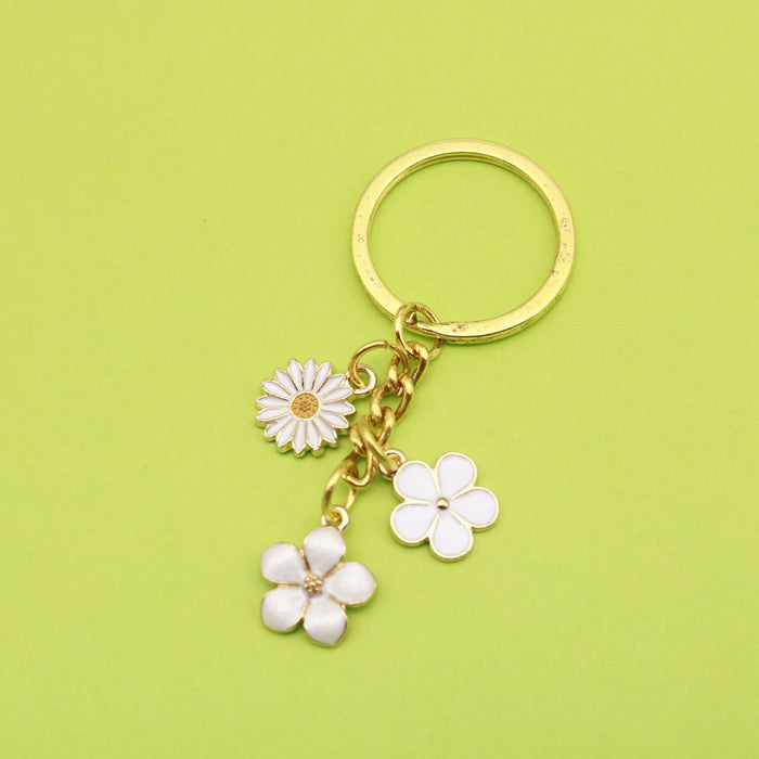 Zinc Alloy Colorful Flower Keychain Bag Charm Wholesale Gift