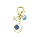 Zinc Alloy Pearl Shell Starfish Keychain Ocean Bag Charm view 5