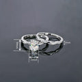 Classic Zircon Simple Ring Two Piece Set Elegant Wedding Dress Jewelry Accessories view 4