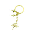 Zinc Alloy Hollow Four Point Star Keychain Bag Charm view 5