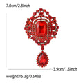 Vintage Alloy Glass Pendant Brooch Pin For Women's Suit And Dress view 5