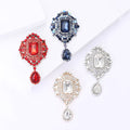 Vintage Alloy Glass Pendant Brooch Pin For Women's Suit And Dress view 4