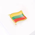 Alloy Enamel Lithuania Flag Lapel Pin For Unisex Apparel Brooch view 3