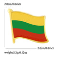 Alloy Enamel Lithuania Flag Lapel Pin For Unisex Apparel Brooch view 5