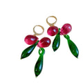 Fresh Forest Style Teardrop Crystal Earrings With Sweet Niche Design Mixed Material view 5