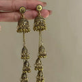 Alloy Vintage Ethnic Geometric Round Tassel Drop Earrings For Women view 4