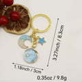 Zinc Alloy Planet Globe Zodiac Keychain For Backpack Bag Charm view 2