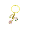 Metal Daisy Flower Keychain Bag Charm view 5