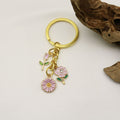 Metal Daisy Flower Keychain Bag Charm view 4