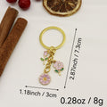 Metal Daisy Flower Keychain Bag Charm view 2