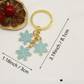 Metal Colorblock Snowflake Keychain Creative Backpack Charm Gift view 2