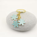 Metal Colorblock Snowflake Keychain Creative Backpack Charm Gift view 4
