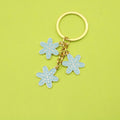 Metal Colorblock Snowflake Keychain Creative Backpack Charm Gift view 1