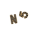 18K Gold Plated Copper Zircon Letter Number Stud Earrings With Silver Pins European Court Style view 5