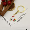 Metal Cartoon Santa Tree Christmas Keychain Set For Gift view 2