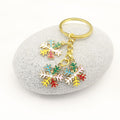 Alloy Snowflake Bell Keychain Christmas Gift view 4