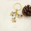 Alloy Snowflake Bell Keychain Christmas Gift view 3