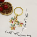 Alloy Snowflake Bell Keychain Christmas Gift view 2