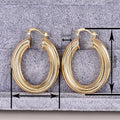 French Style Roman Column Texture Ear Cuff For Women, Old Money European Metal Earrings view 3