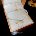 Light Luxury Copper Alloy Zircon Hollow Gourd Pearl Beaded Bracelet For Women view 4