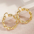 Gold Plated Spiral Metal Ear Cuffs For Women, Niche Design Sweet Cool Asian Style Earrings view 3