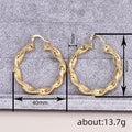 New Spiral Coil Ear Cuff With Horizontal Dark Stripe Texture, Trendy Metal Jewelry Accessory Earrings view 4