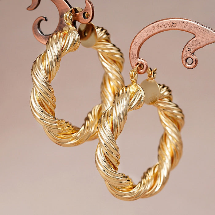 New Heavy Metal Spiral Ear Cuffs For Women, Middle East European American Design Earrings