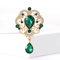 Crystal Rhinestone Alloy Pendant Brooch Pin For Women's Apparel view 2