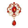 Crystal Rhinestone Alloy Pendant Brooch Pin For Women's Apparel view 1