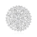 Alloy Rhinestone Sunflower Brooch Pin For Dresses And Suits view 2