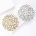 Alloy Rhinestone Sunflower Brooch Pin For Dresses And Suits view 3