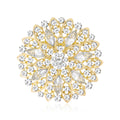 Alloy Rhinestone Sunflower Brooch Pin For Dresses And Suits view 1