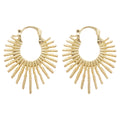 European American Irregular Round Firework Metal Ear Cuff Earrings Minimalist Geometric Jewelry view 5