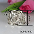 Women's Hollow Braided Heart Ring, Korean Princess Style Sweet Heart Shape Fashion Jewelry view 4