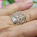 Women's Hollow Braided Heart Ring, Korean Princess Style Sweet Heart Shape Fashion Jewelry view 3